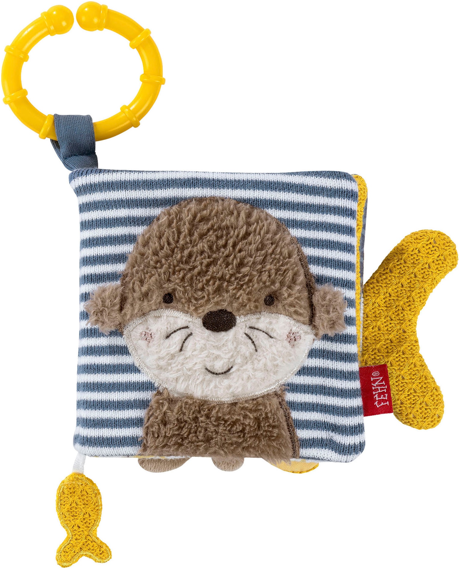 Fehn Schmusetuch »Otter Theo, Geburts-Set mittel« 3 Stk. tlg. mit Musselin-Schmusetuch Otter, Stoffbuch Otter und Knister-Otter