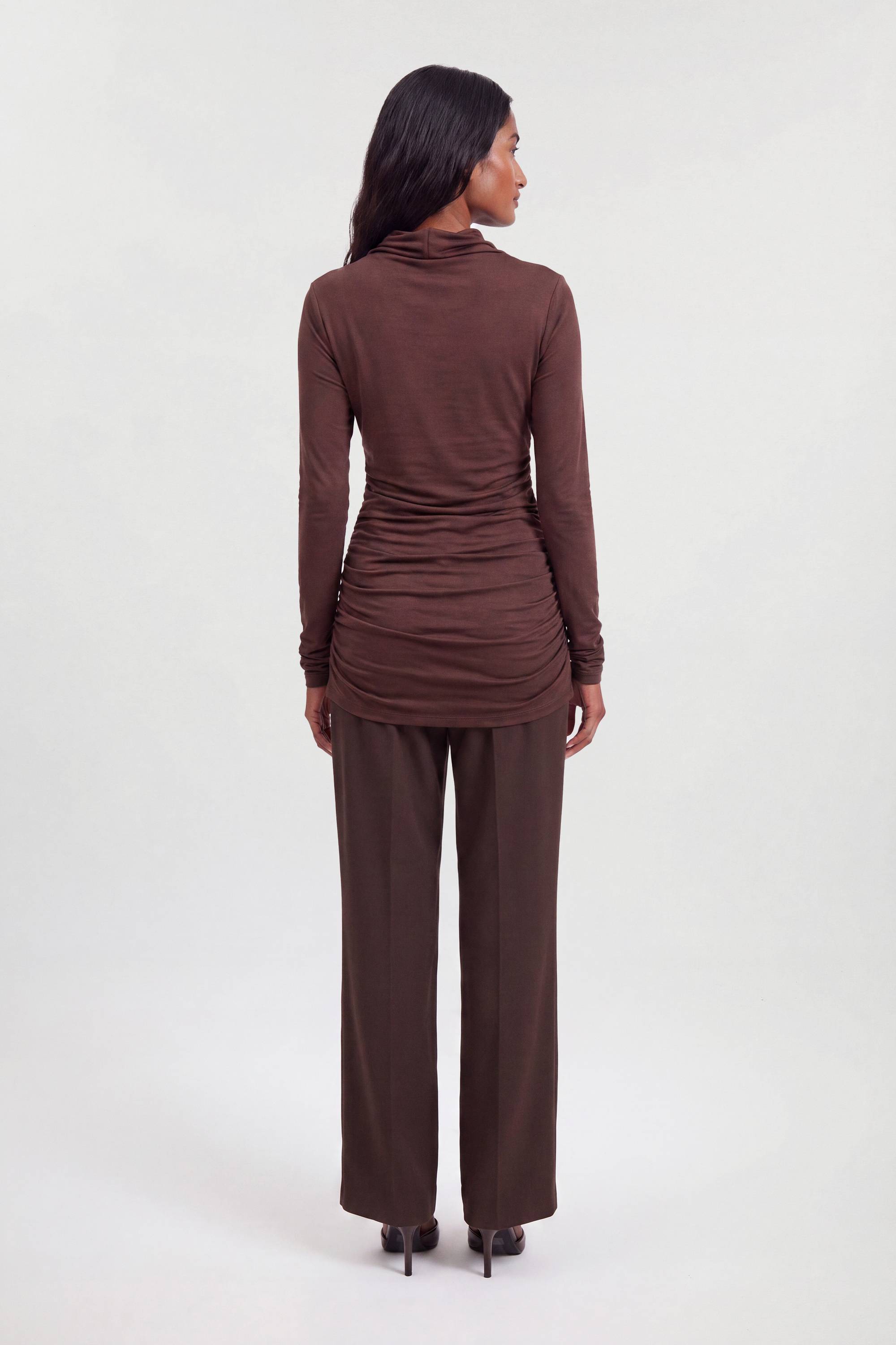 KarenMillen Haut Sans Manches En Crêpe De Viscose À Encolure Drapée