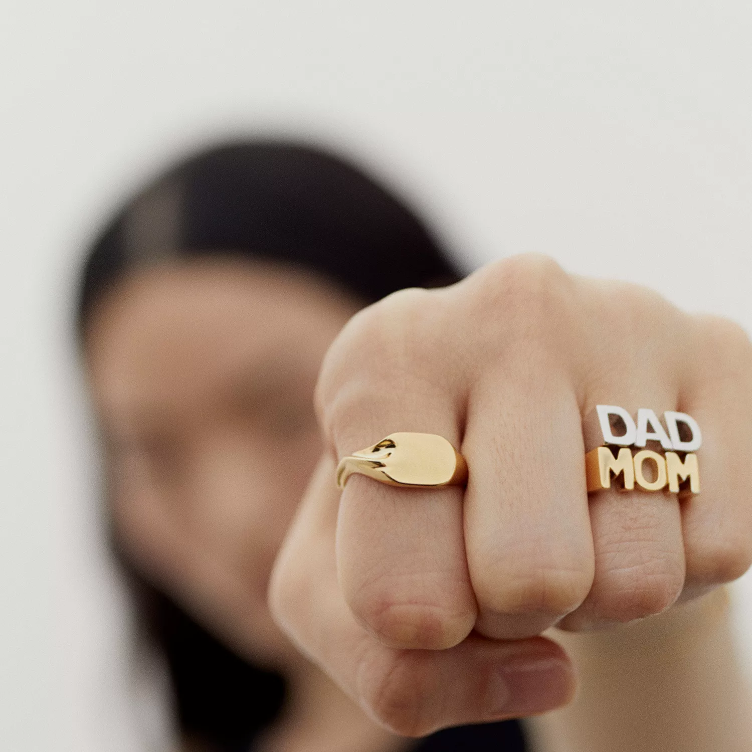 Maria Black Mom Ring 22 kt. Forgyldt Sølv 500364