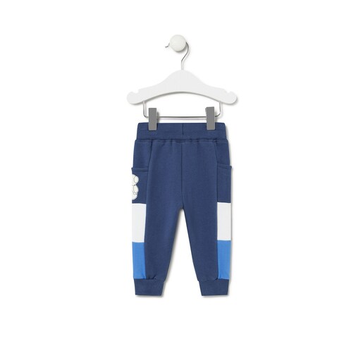 Calça de fato de treino casual azul marinho