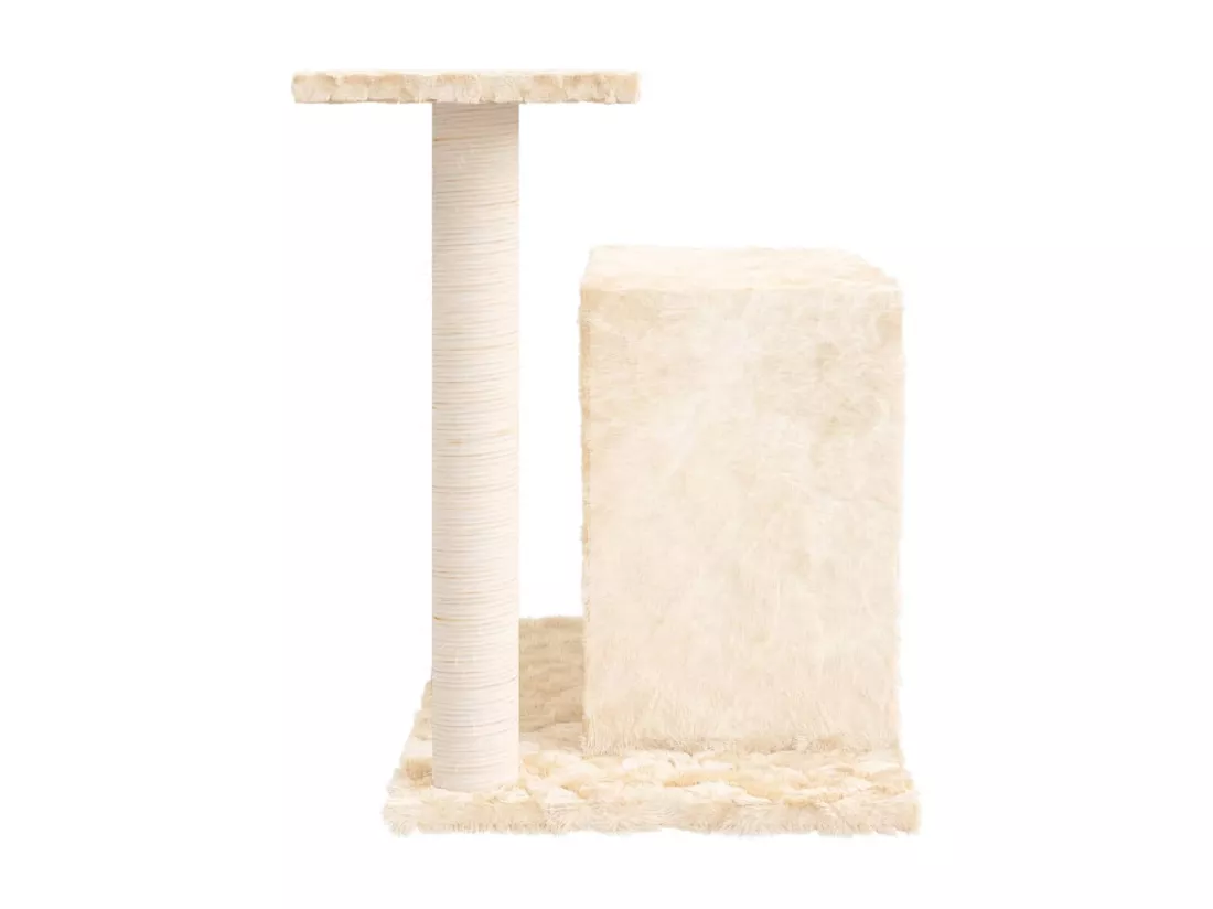 Arbre à chat avec griffoir en sisal Crème 51 cm
