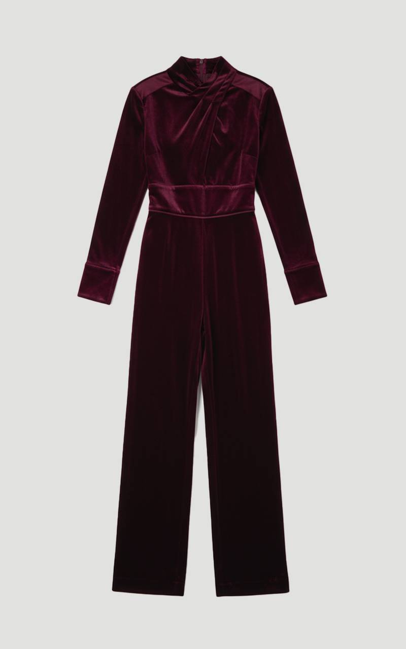KarenMillen Combinaison Tissée à Détail Drapé en Velours