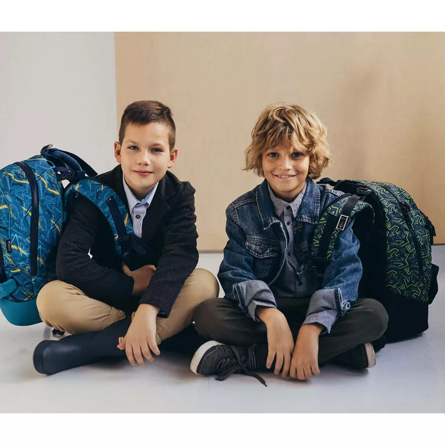 Belmil Schulrucksack 2-IN-1 Schulrucksack & Gürteltasche Iguana