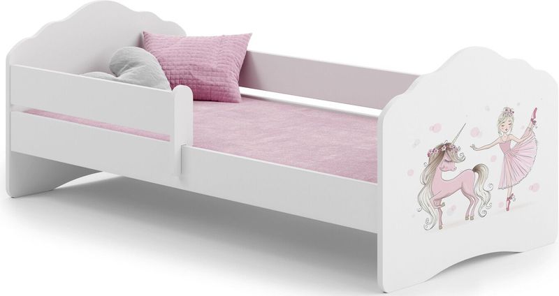 FALA - Peuterbed - Wit Roze - Inclusief Matras - 160x80cm