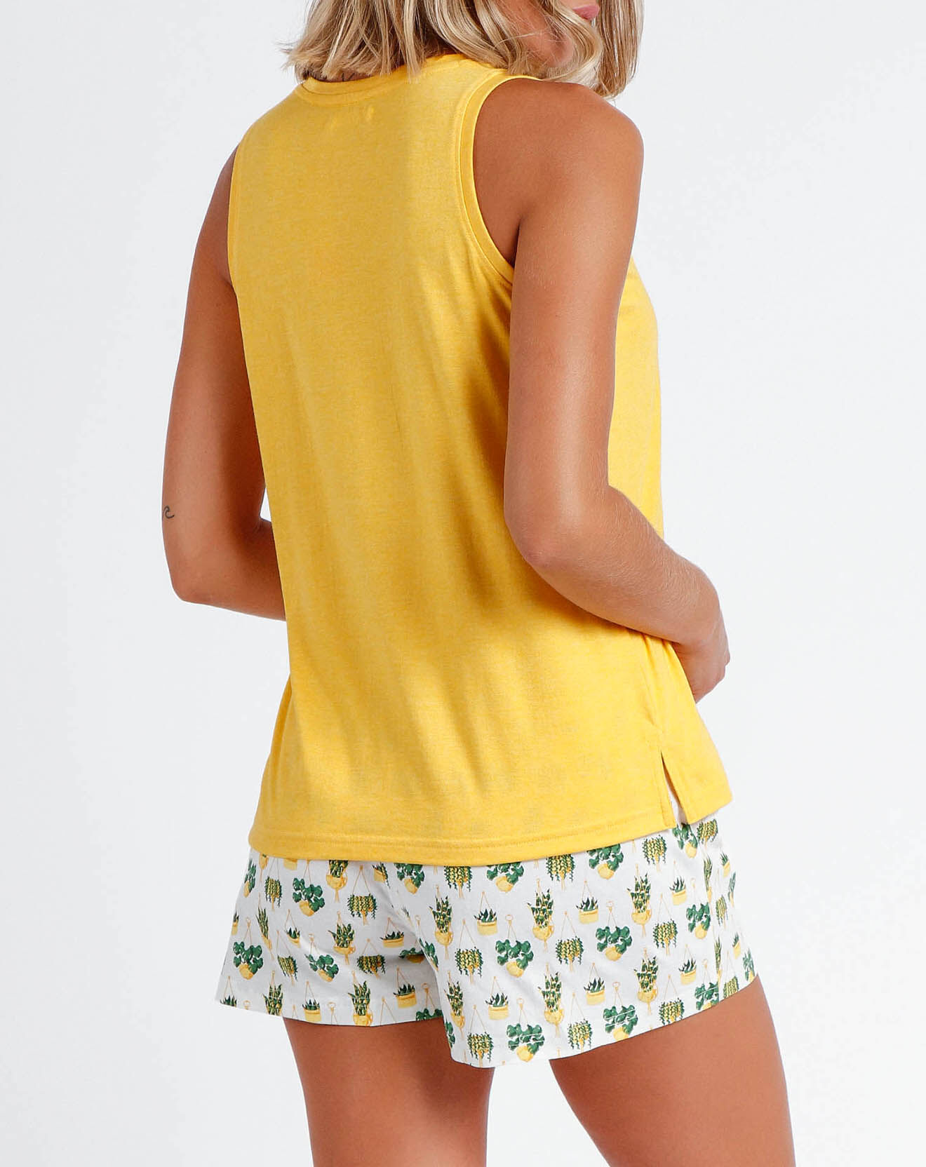 Admas Pyjama Débardeur & Short Thalia jaune