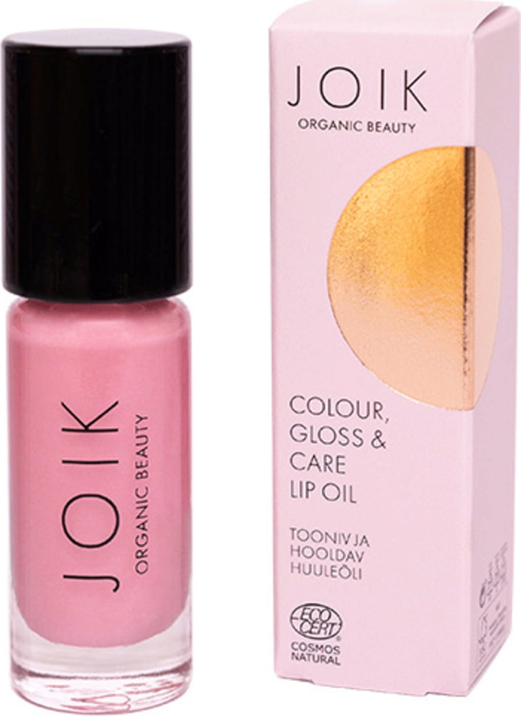 JOIK Organic  Colour, Gloss & Care Lip Oil, 01 Pastel Pink (4,50 ml)