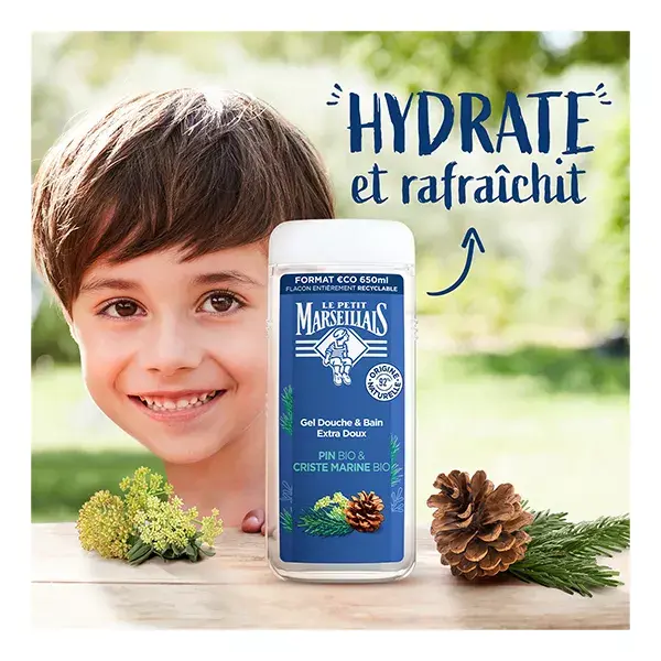 Le Petit Marseillais Gel de banho extra suave com pinho orgânico e erva-doce orgânica 650 ml