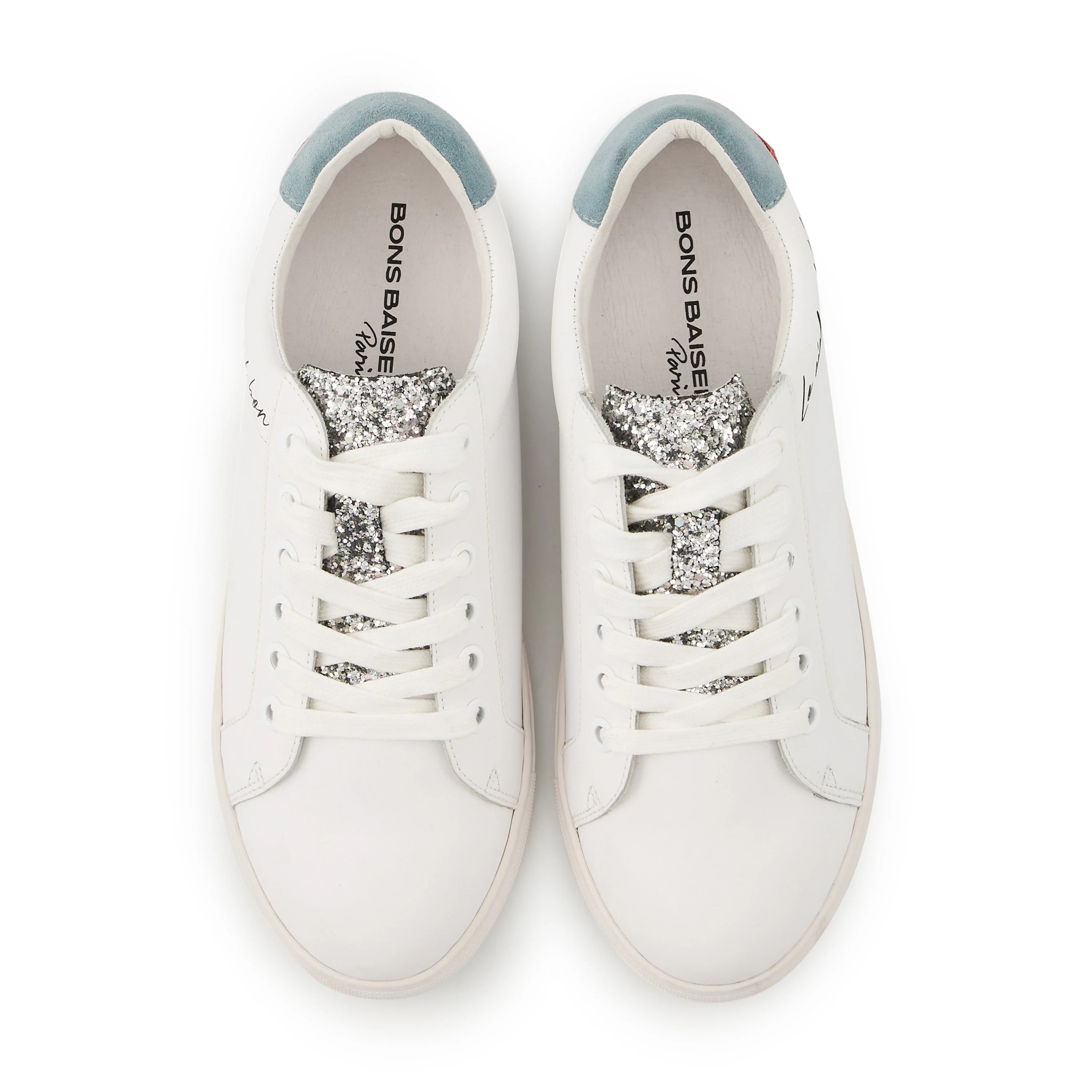 SIMONE LE TEMPS EST BON - Sneakers en cuir | Blanc
