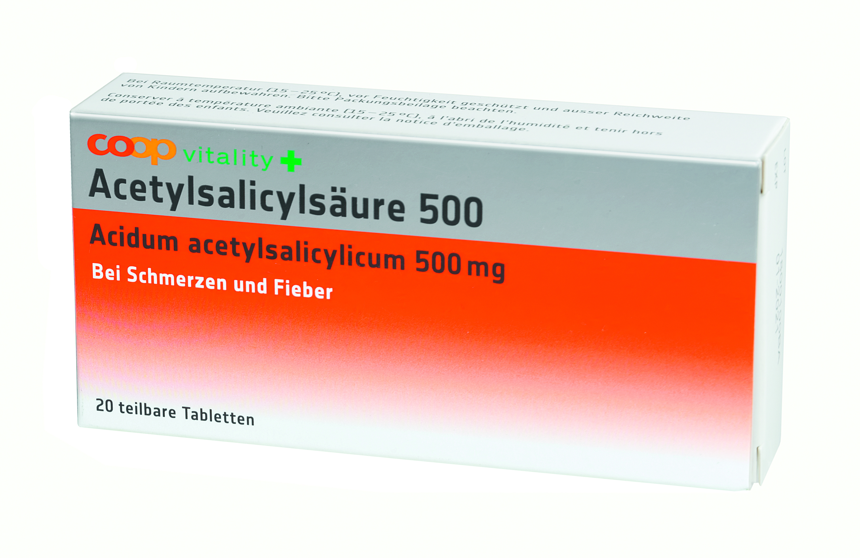 Coop Vitality Acetylsalicylsäure Tabl 500 mg Blist 20 Stk