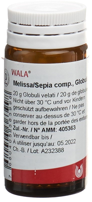 WALA Melissa/Sepia comp.<br>20 g, Flasche, Globuli