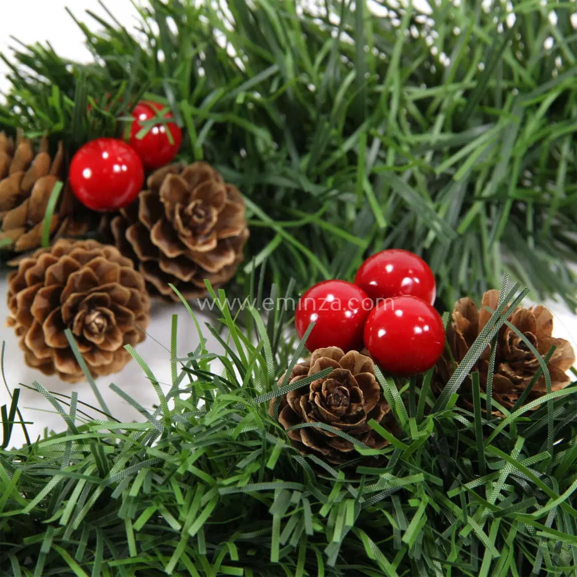 Guirlande de sapin (270 cm) Baies Rouge