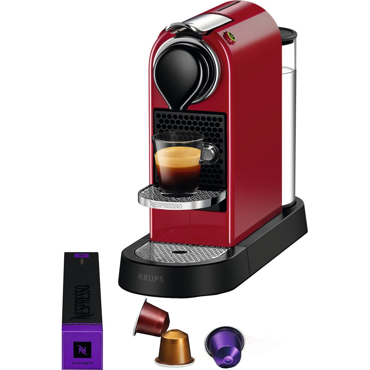 NESPRESSO® CitiZ kaffemaskin fra Krups, Rød