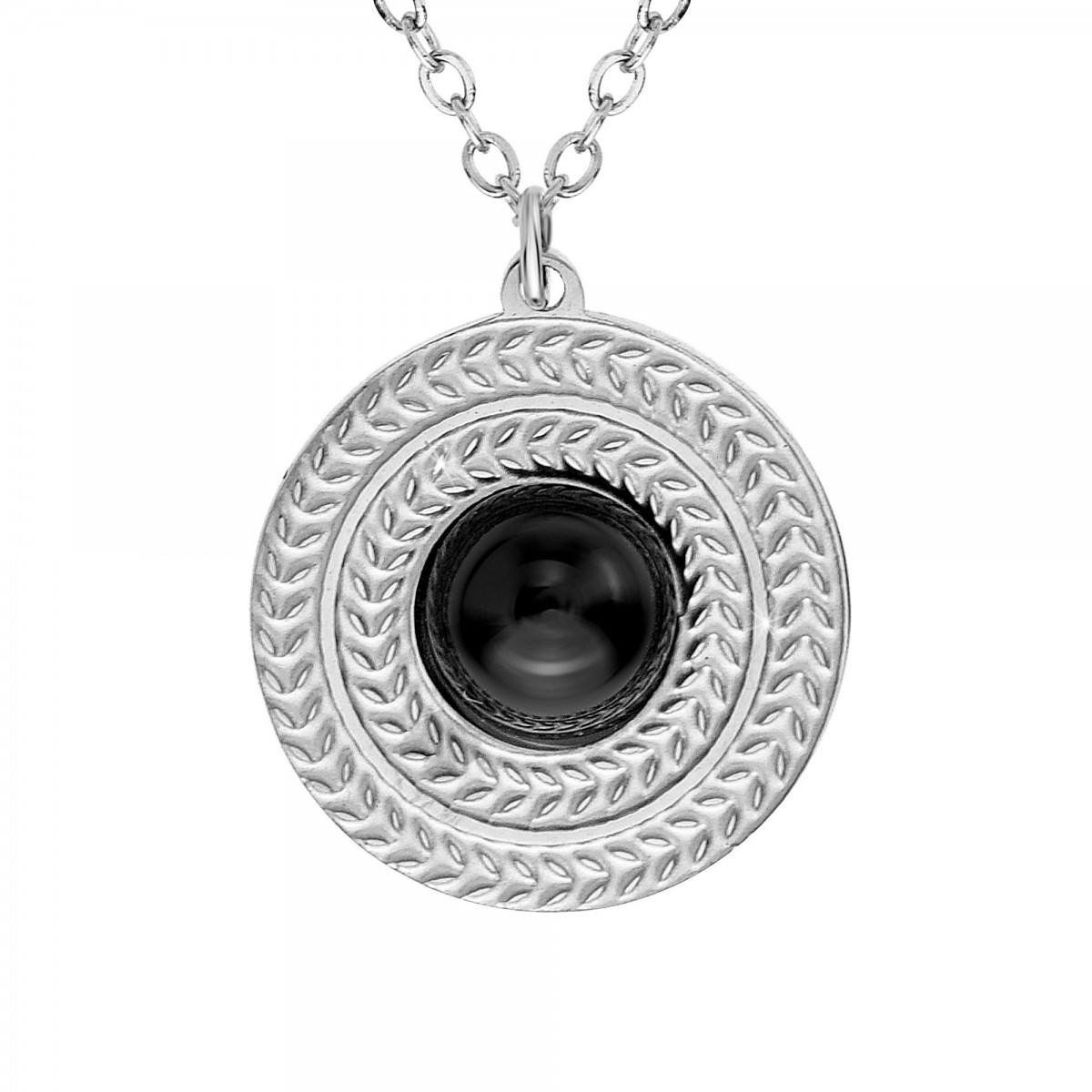 Collier SC Bohème orné d'une obsidienne