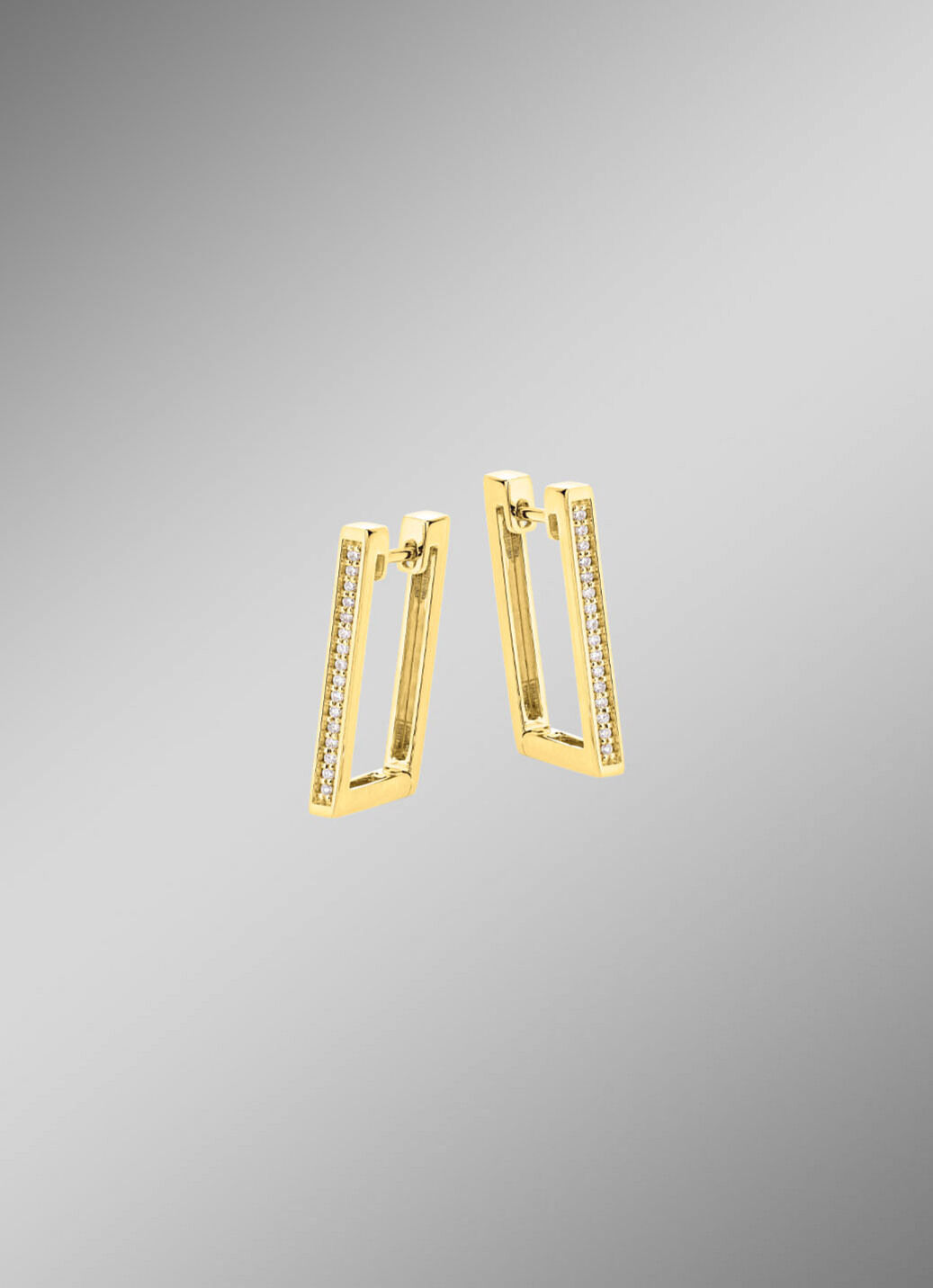 Moderne Creolen mit Brillanten