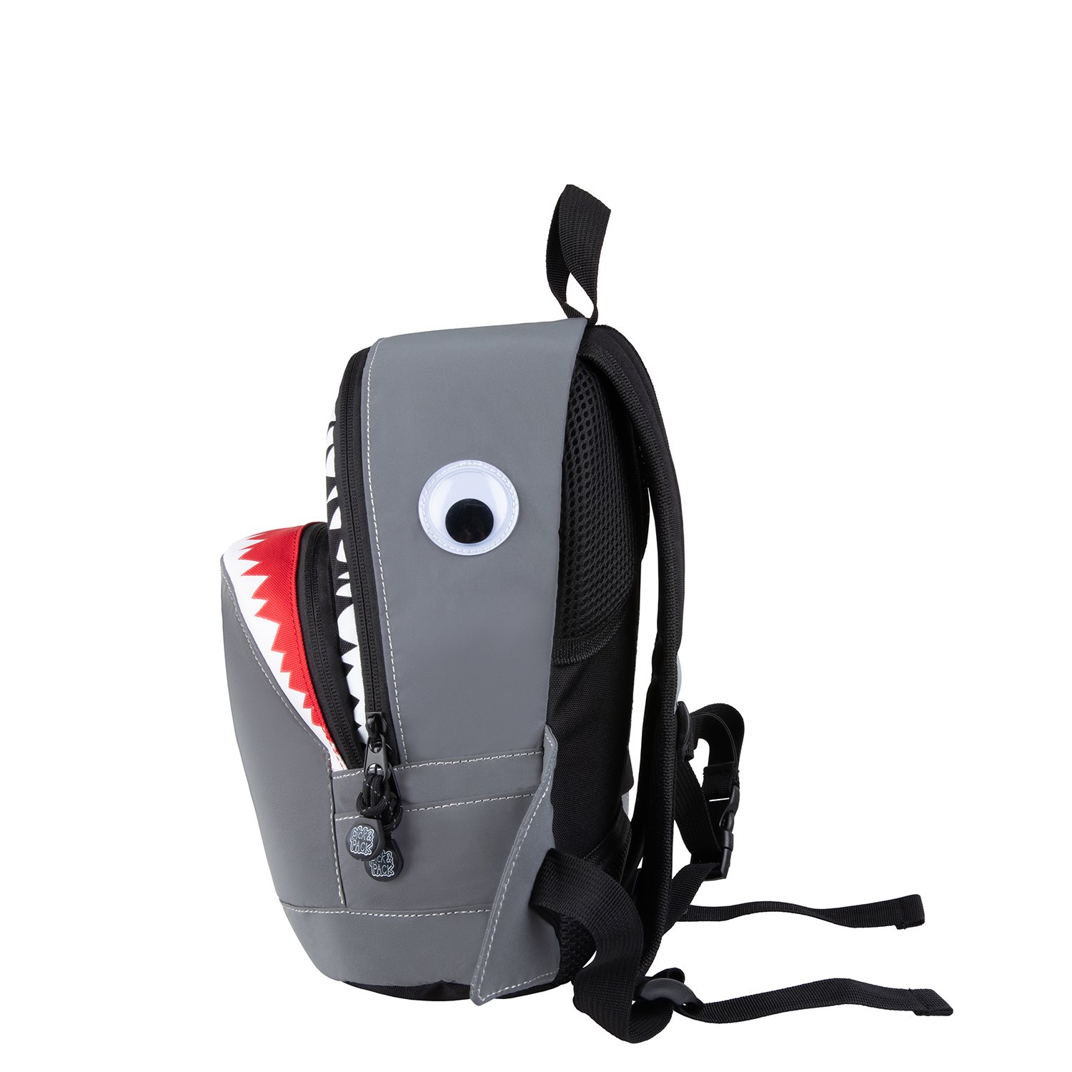 Pick & Pack Shark Shape Backpack S visible grey