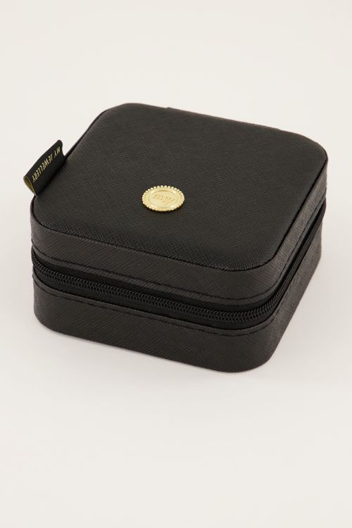 Zwart vierkant sieraden etui