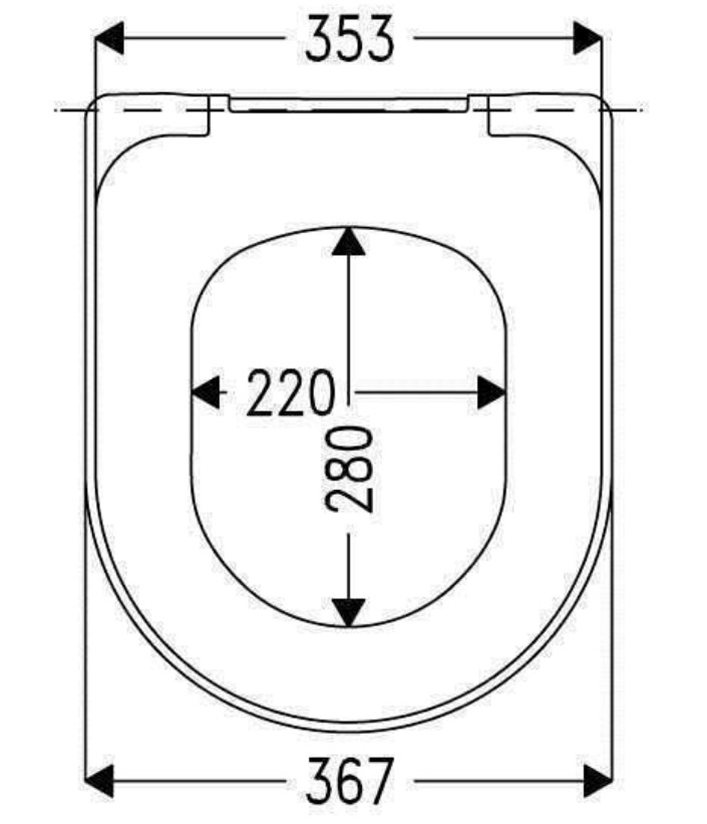 Eastbrook Kompact toiletzitting wit glans