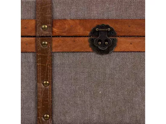 Coffre en bois marron 43x23x22