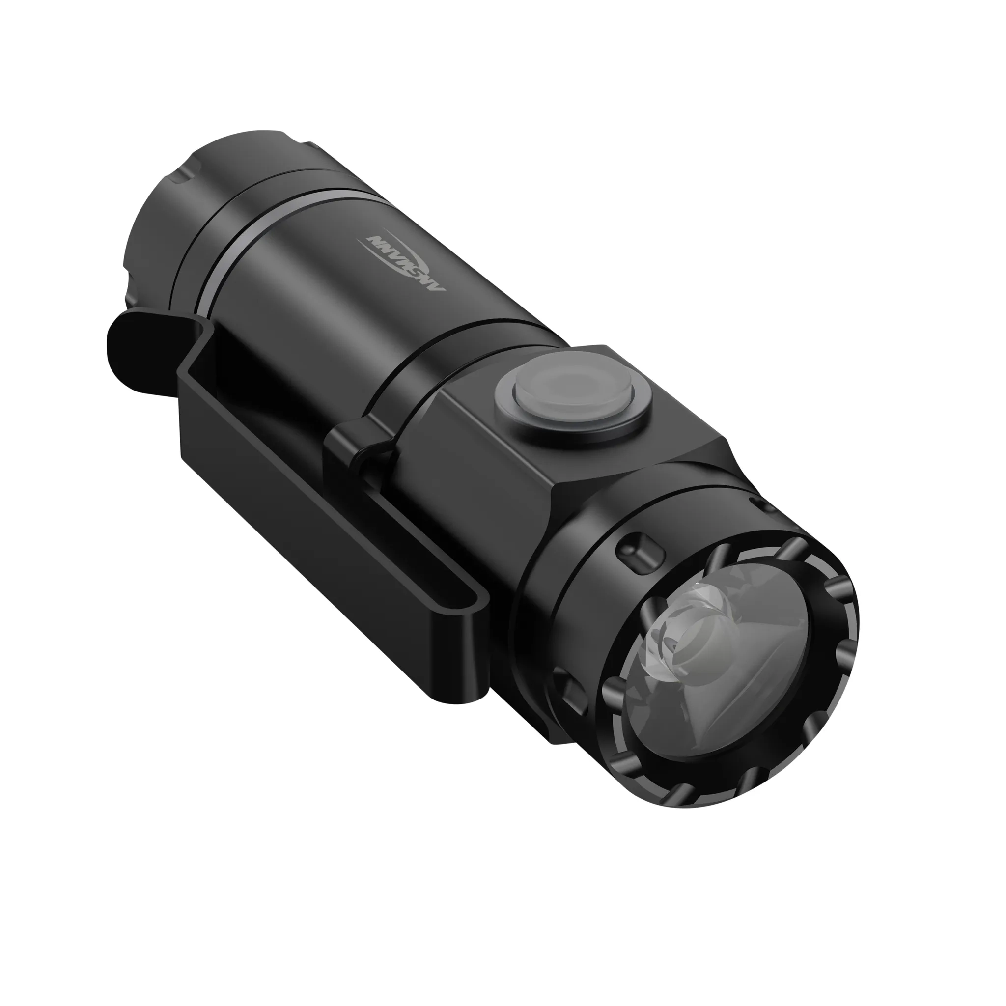 (7.4cm) Mini Aluminium Akku Taschenlampe Outdoor Heimwerker Licht mit 3 Leucht Modi (1600-0693) - Schwarz
