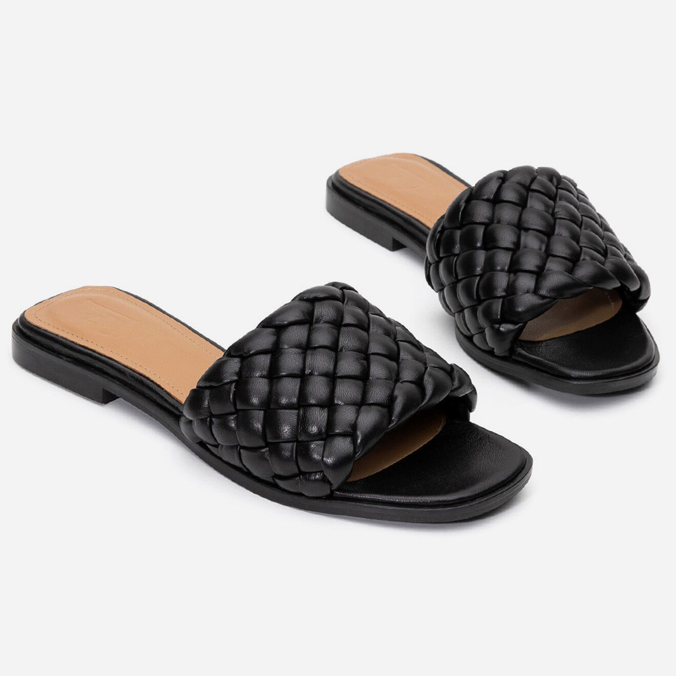 Flattered Mules en Cuir Minou noires