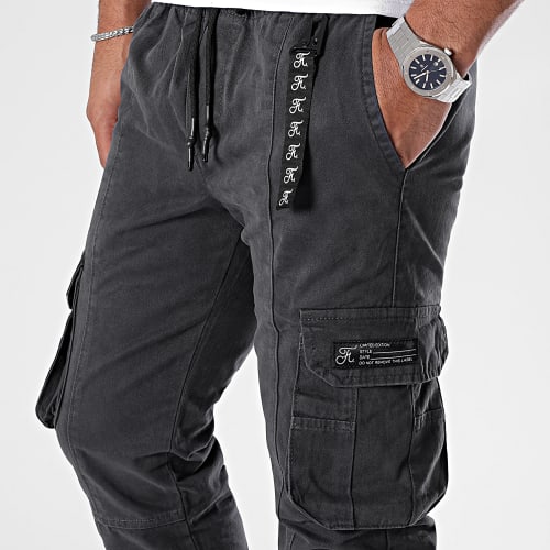 Pantalon Cargo Regular 1163 Gris Anthracite