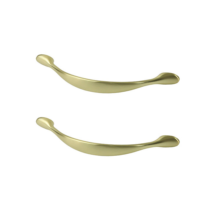 Poignée de meuble de cuisine GoodHome Chervil effet laiton L. 15,86 cm, 2 pièces