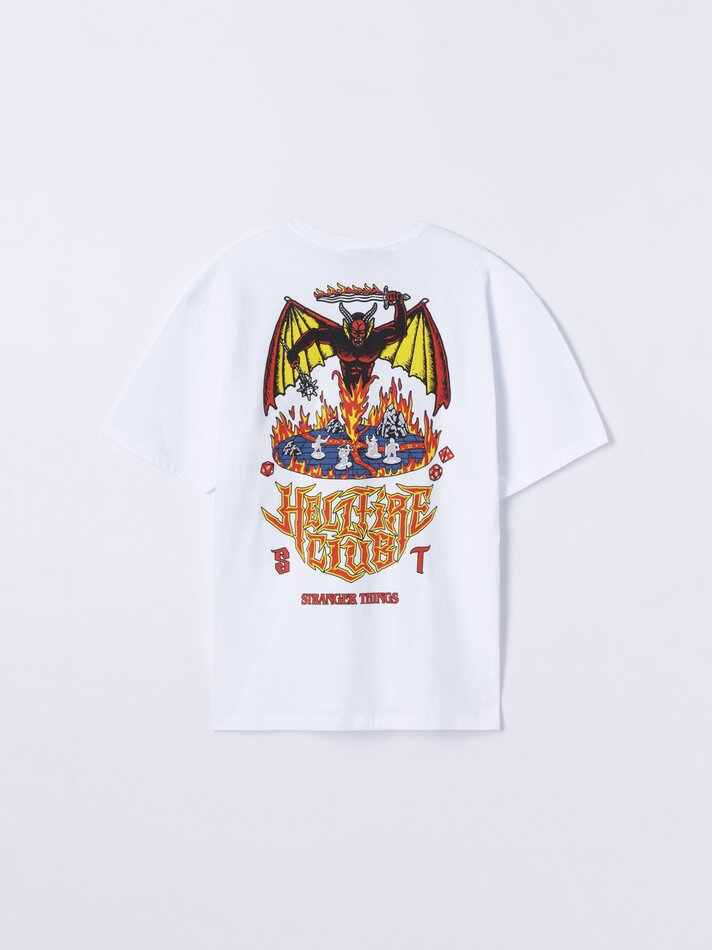 Camiseta Stranger Things Netflix com estampa - Branca