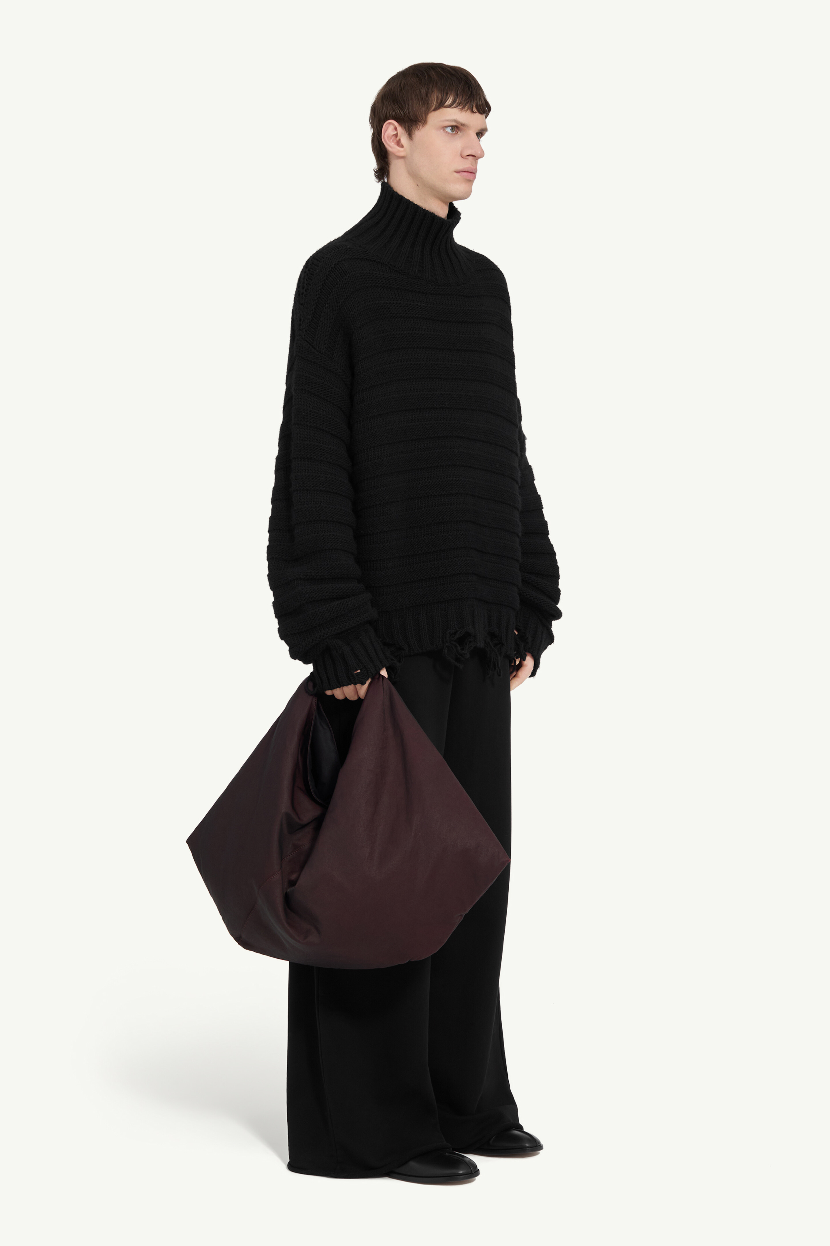 Pull col roulé en laine pour homme | MM6