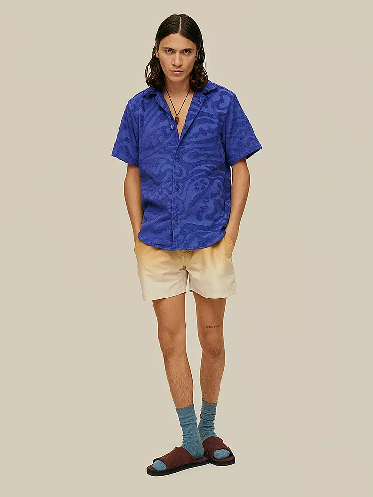 OAS Frottee Poloshirt blau