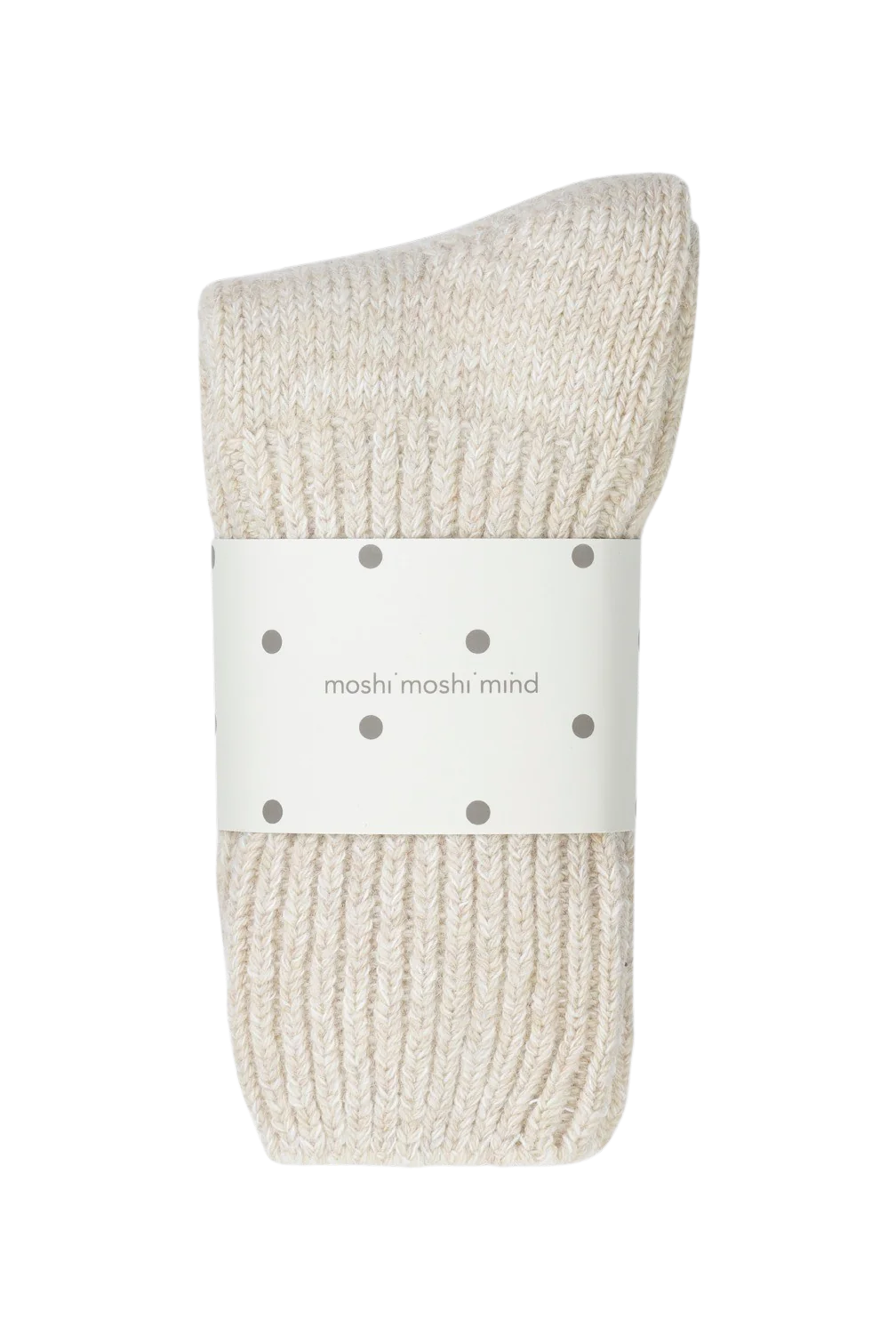 Moshi Moshi Mind  Boyfriend strømper - Oatmeal Melange