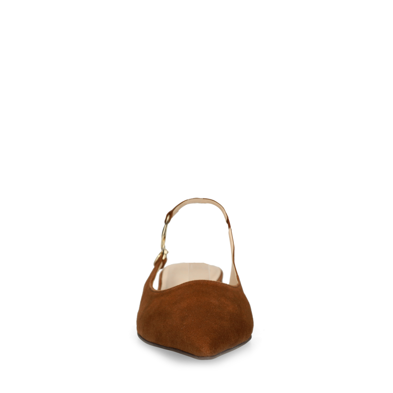 Bruine suède slingbacks