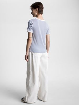 Camiseta listrada de malha slim fit