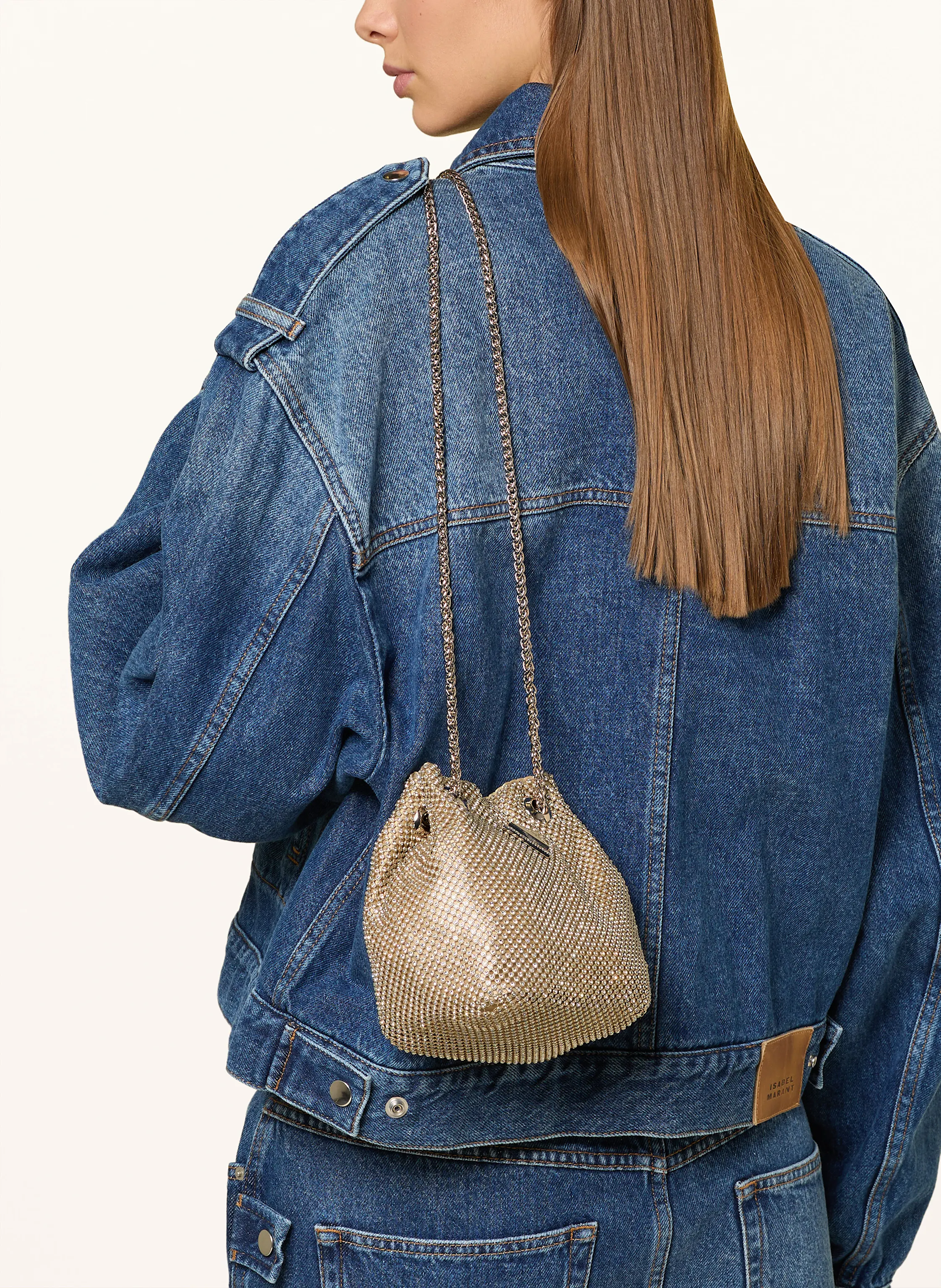 GUESS Beuteltasche ZALINA mit Schmucksteinen