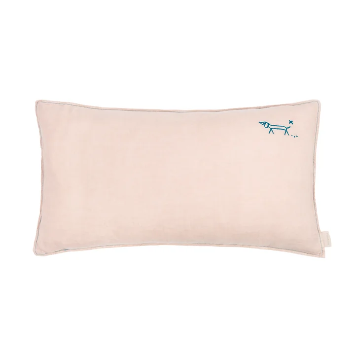 Nobodinoz - L1N0 Kissen, 50 x 30 cm, mauve pink (bestickt)