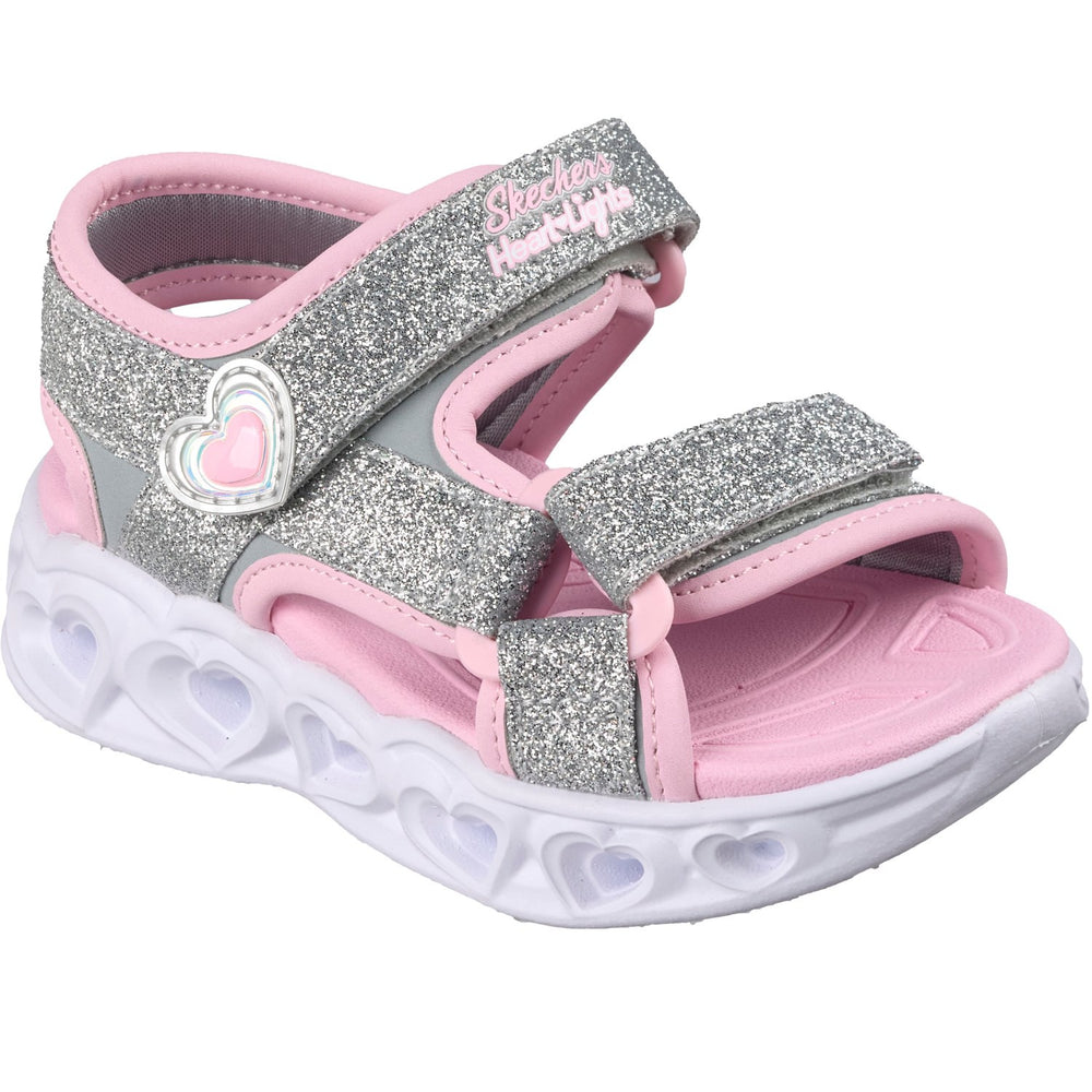 Køb Skechers Silver S Lights\Xae - Heart Lights Sandaler