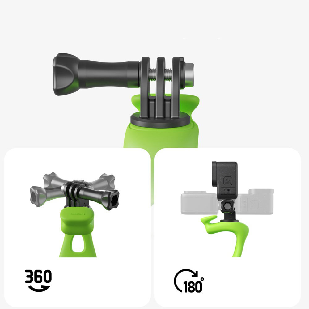 Fahrrad Lenkstangen Silikon Motorrad und Fahrrad / Velo Halterung (Ø2.2-3.8cm) mit 360° Rotation für GoPro - Grau