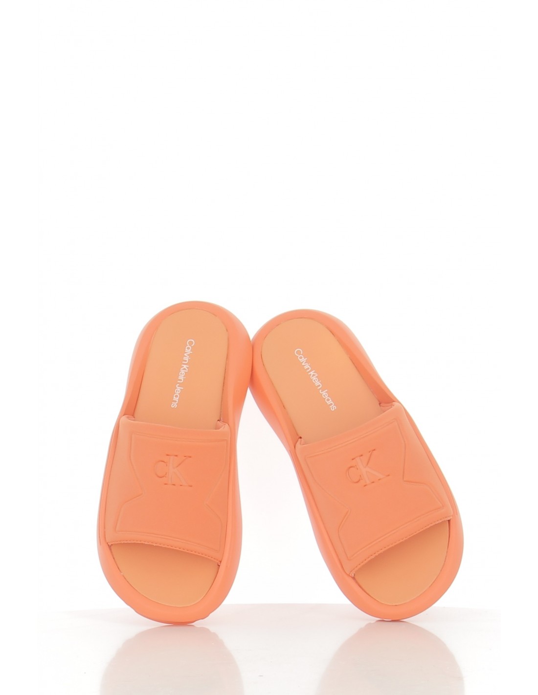 calvin klein Claquettes homme hybrid sandal high/l fluo orange