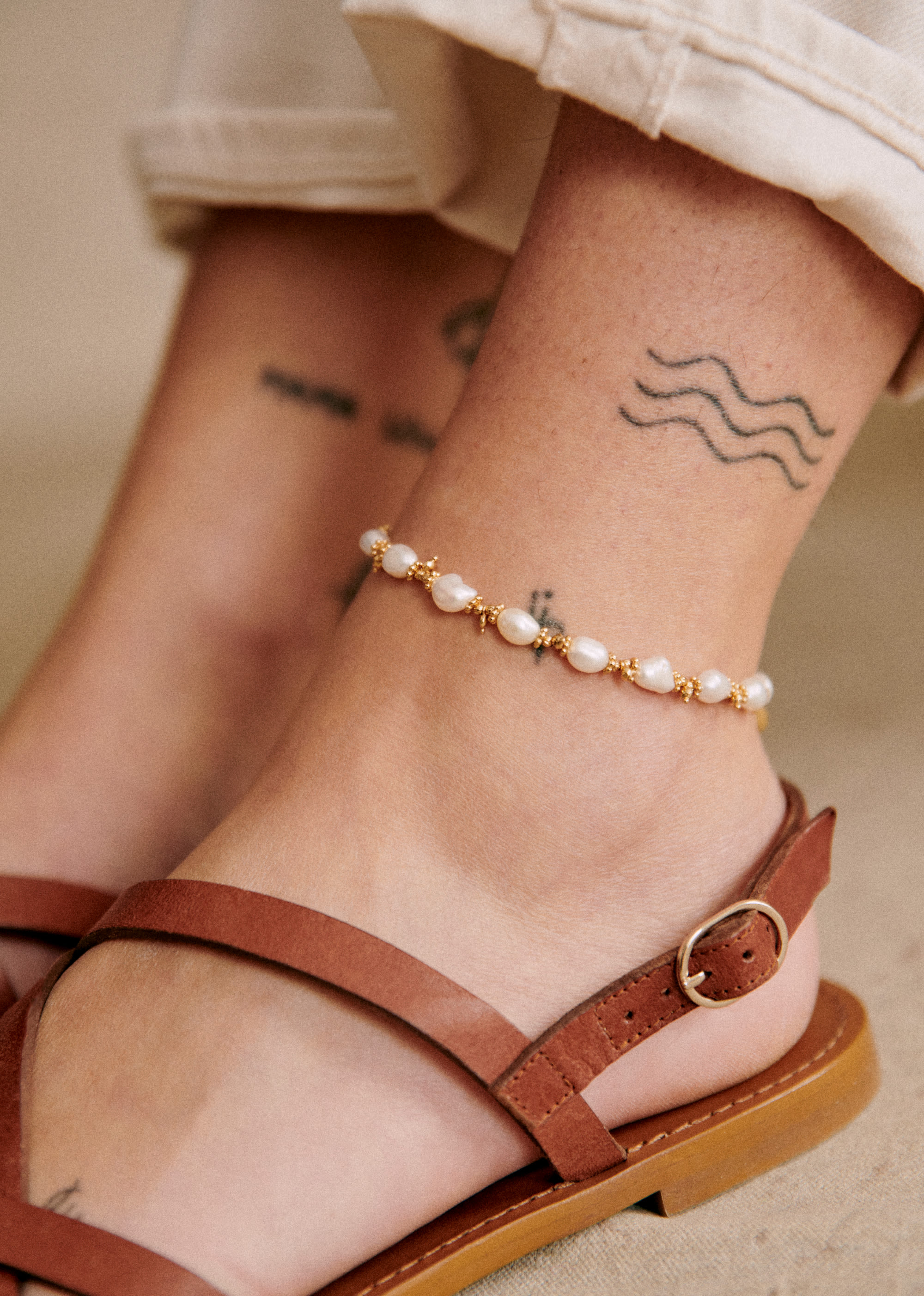 Bracelet de cheville Milo - Nacre doré - E-SHOP/BIJOUX Bracelets & Bagues 5905861