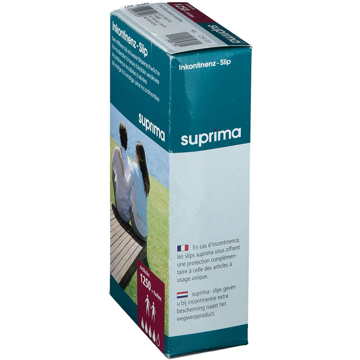 suprima 1250 PVC Slip seitlich knöpfbar