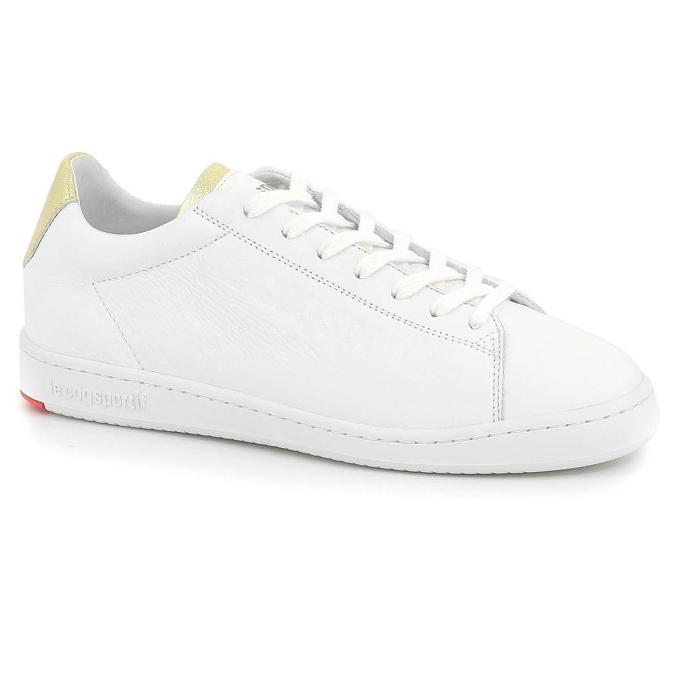 Le Coq Sportif Baskets en Cuir Blazon Made In France blanc/doré