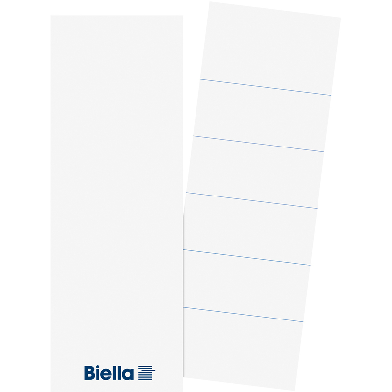 Biella Ordner-Rückenschilder, für 7 cm Ordner, 25 Stück, weiss