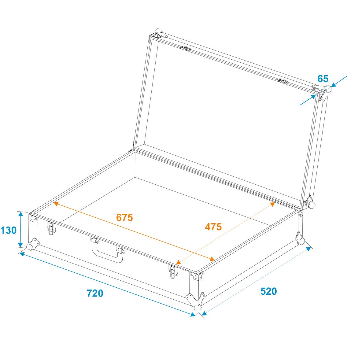 Roadinger Universal Case Pick (665 x 455 x 75 mm)