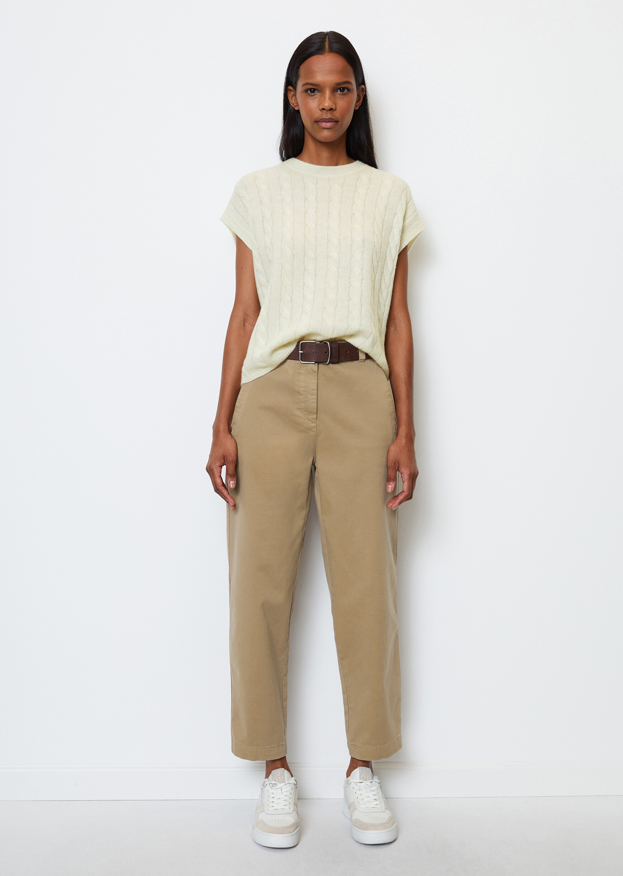 Hose im Chino-Stil straight fit aus Organic Cotton-Stretch-Twill
