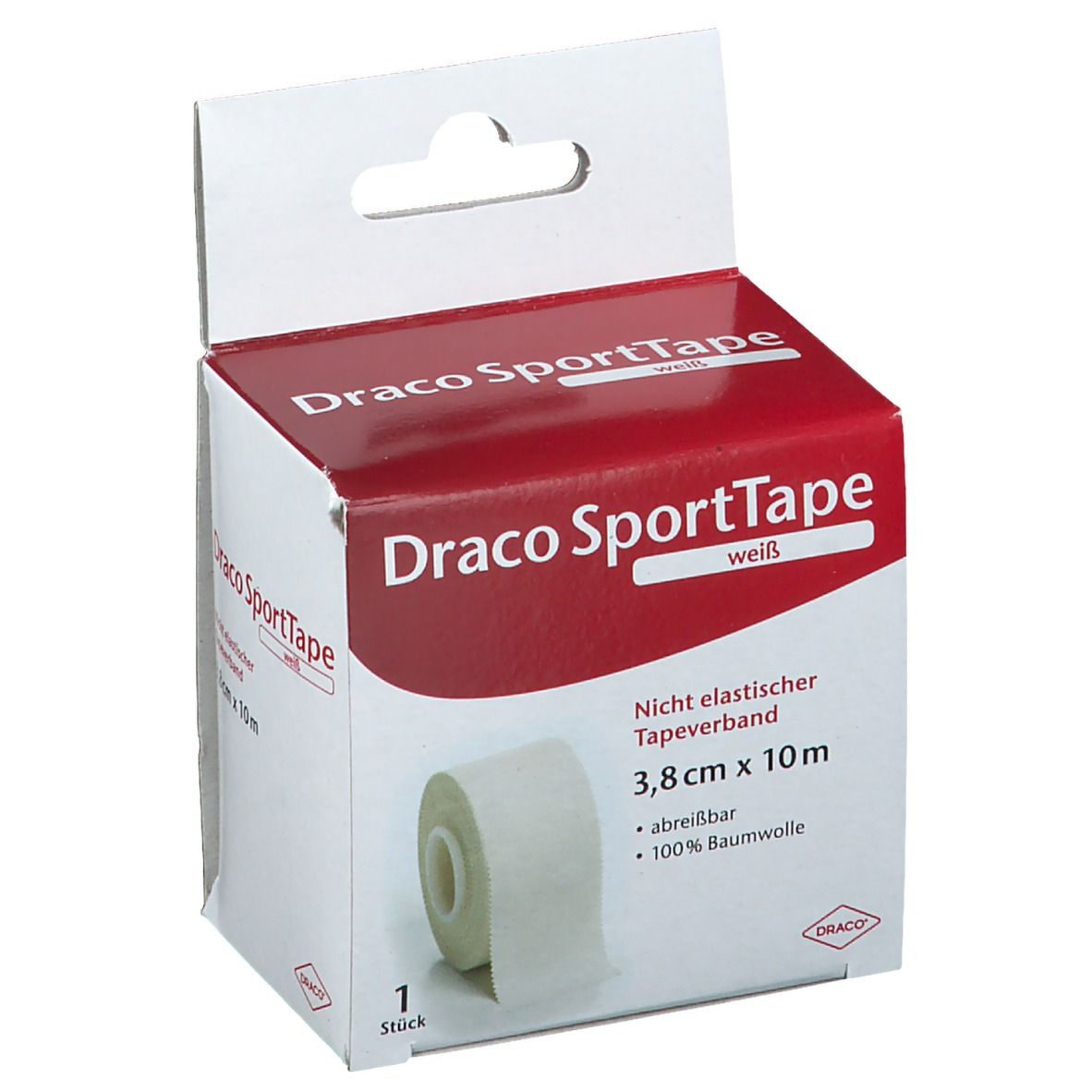 Draco SportTape 3,8 cm x 10 m weiß