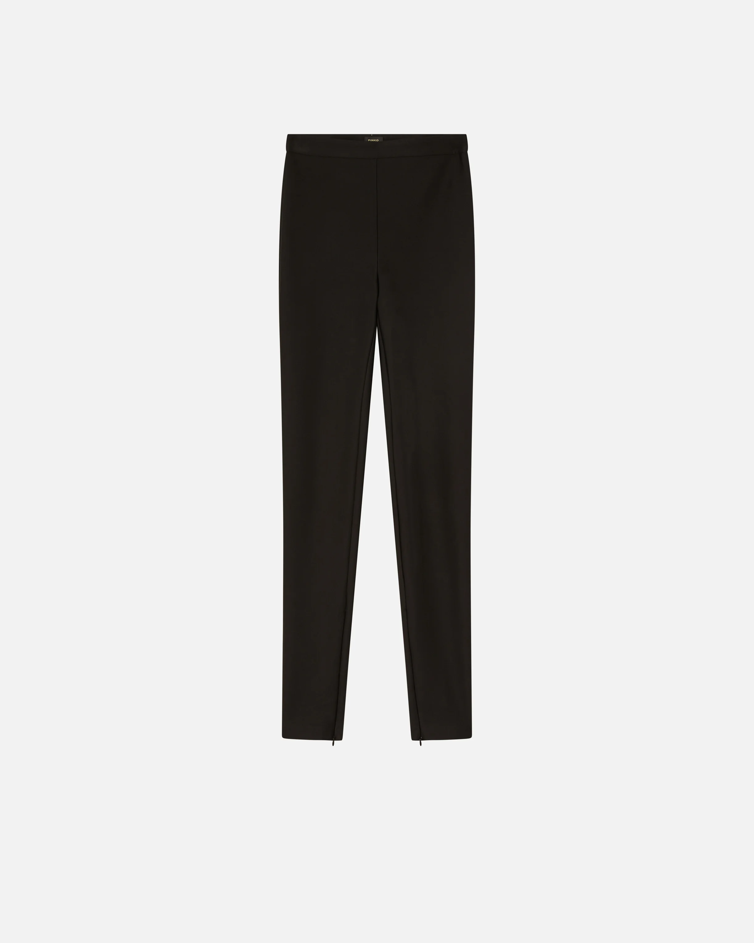 Pantalon stretch moulant avec bas de jambe zippé | Noir