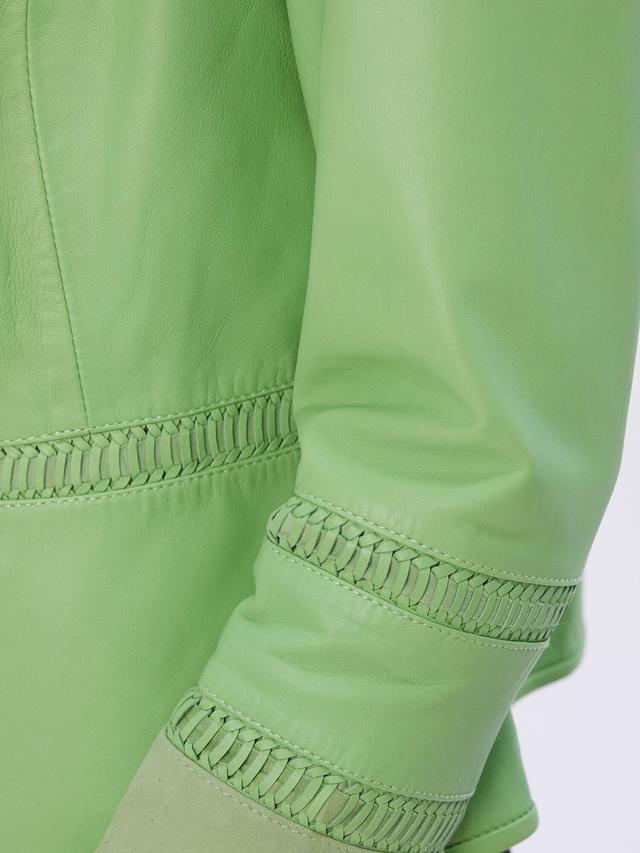 Lederjacke im Ledermix