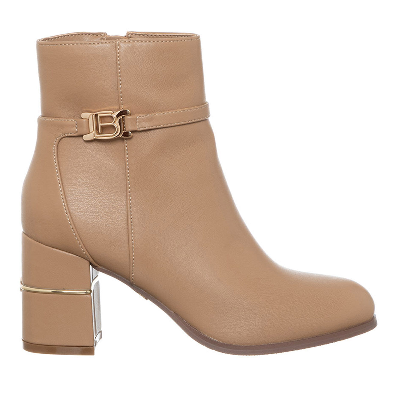 Laura Biagiotti Bottines Pauline beiges - Talon 7.5 cm