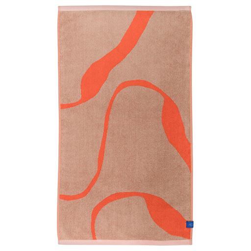Mette Ditmer Nova Arte Håndklæde, Latte/Orange, 70x133
