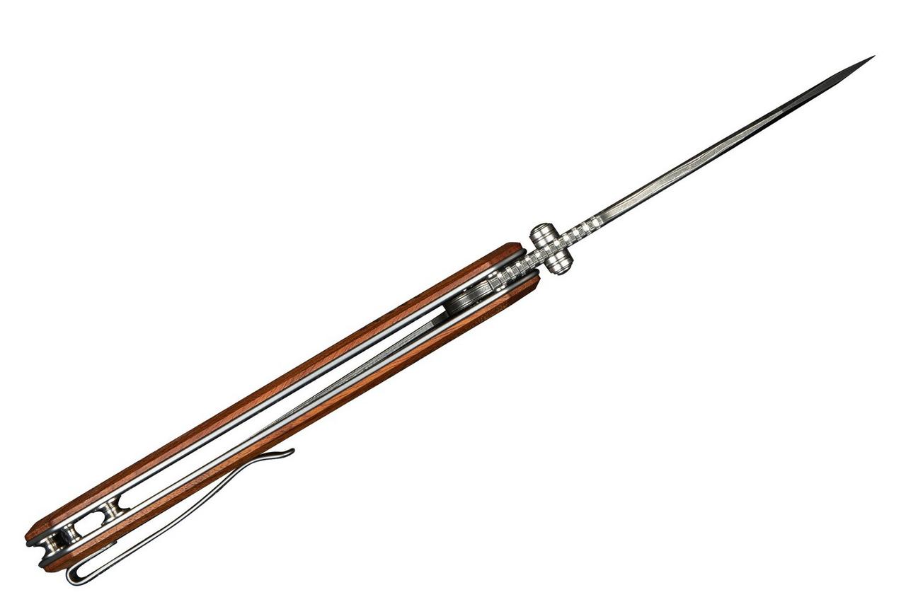 Civivi Placoid C23079-DS1 Damascus, Guibourtia Wood, zakmes