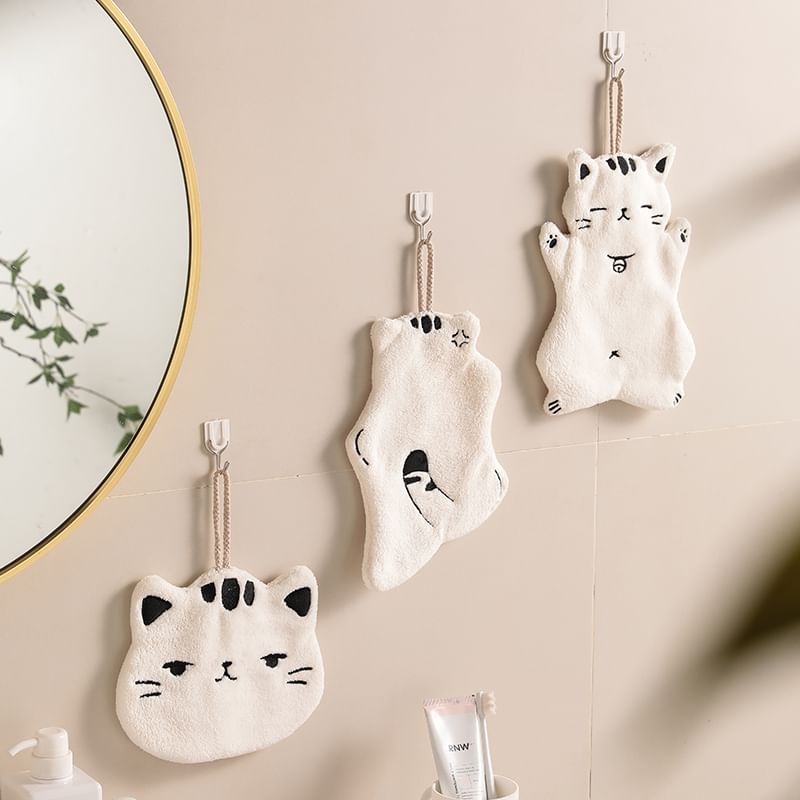 Chimi Chimi - Kat Koraal Fleece Handdoek (Diverse Ontwerpen) / Set